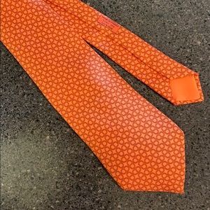 Timeless Hermes orange men's tie